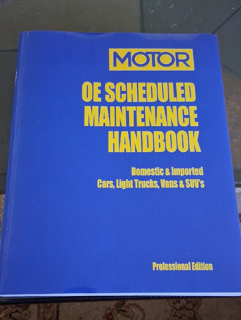 MOTOR HANDBOOK OF OE SCHEDULED MAINTENANCE
